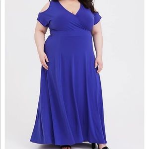 Torrid Sapphire Blue Jersey Maxi Dress NWOT